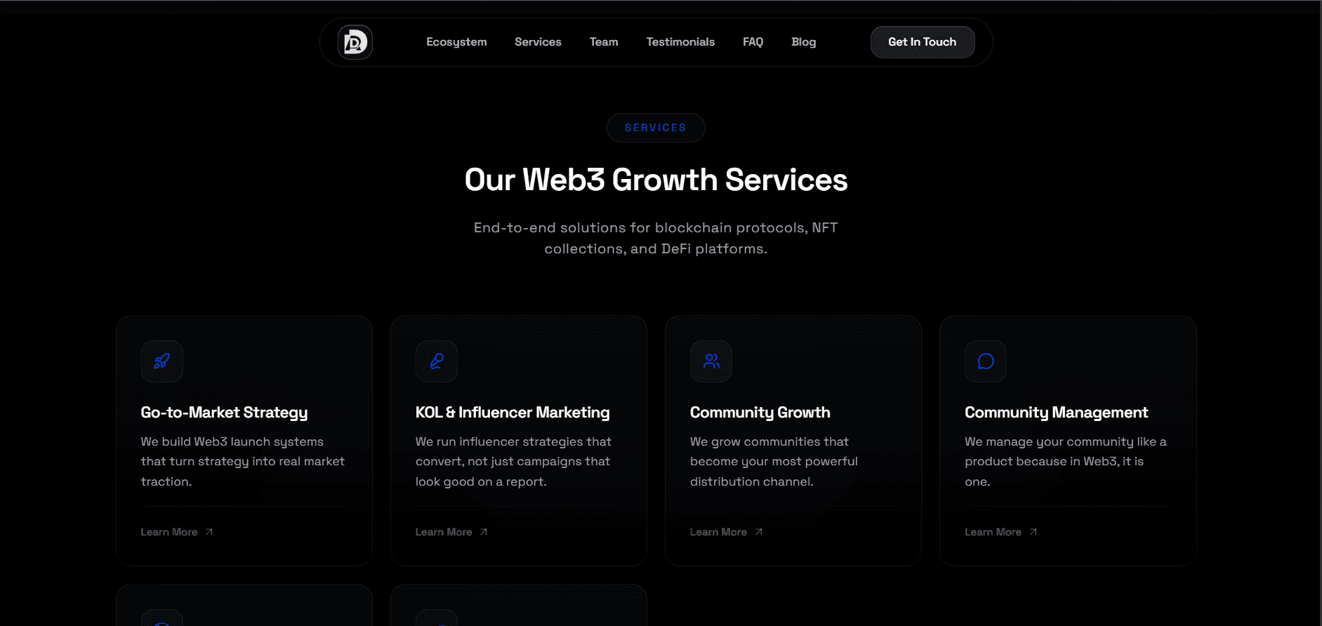 Denora - 1st Web3 Growth Studio — Screenshot 2