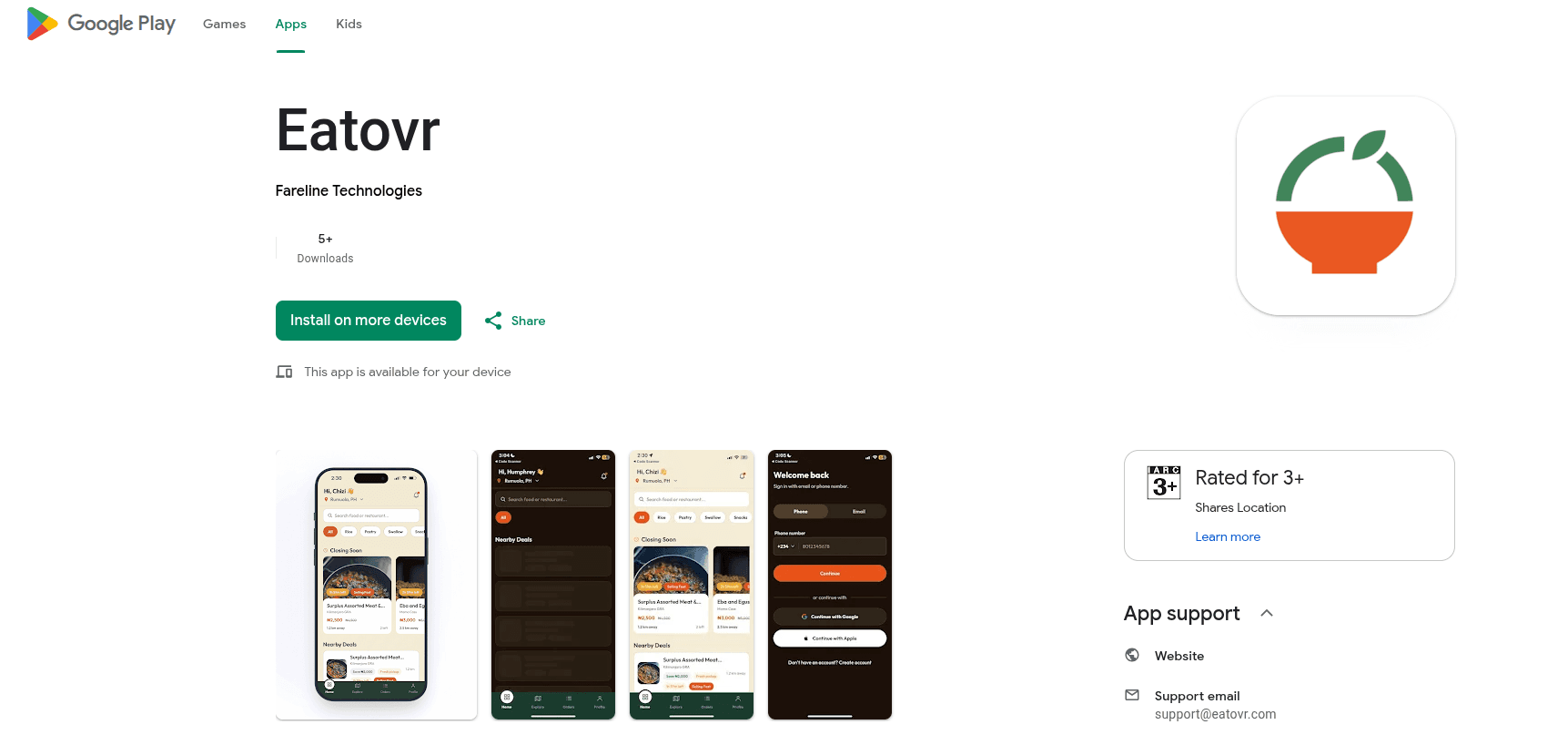 Eatovr — Hyperlocal Food Discovery & Surplus Recovery — Screenshot 1