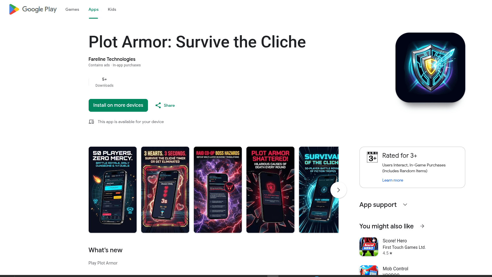 Plot Armor — Real-Time Multiplayer Trivia Battle Royale preview