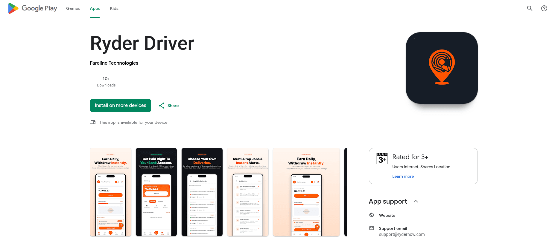 Ryder Driver — Real-Time Dispatch & Courier Navigation preview