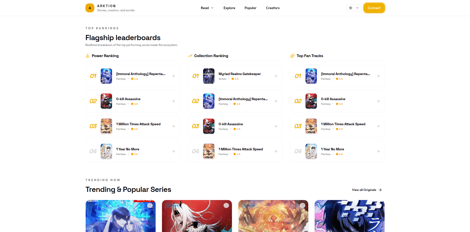 Arktion — Web3 Serial Publishing & Storytelling — Screenshot 2