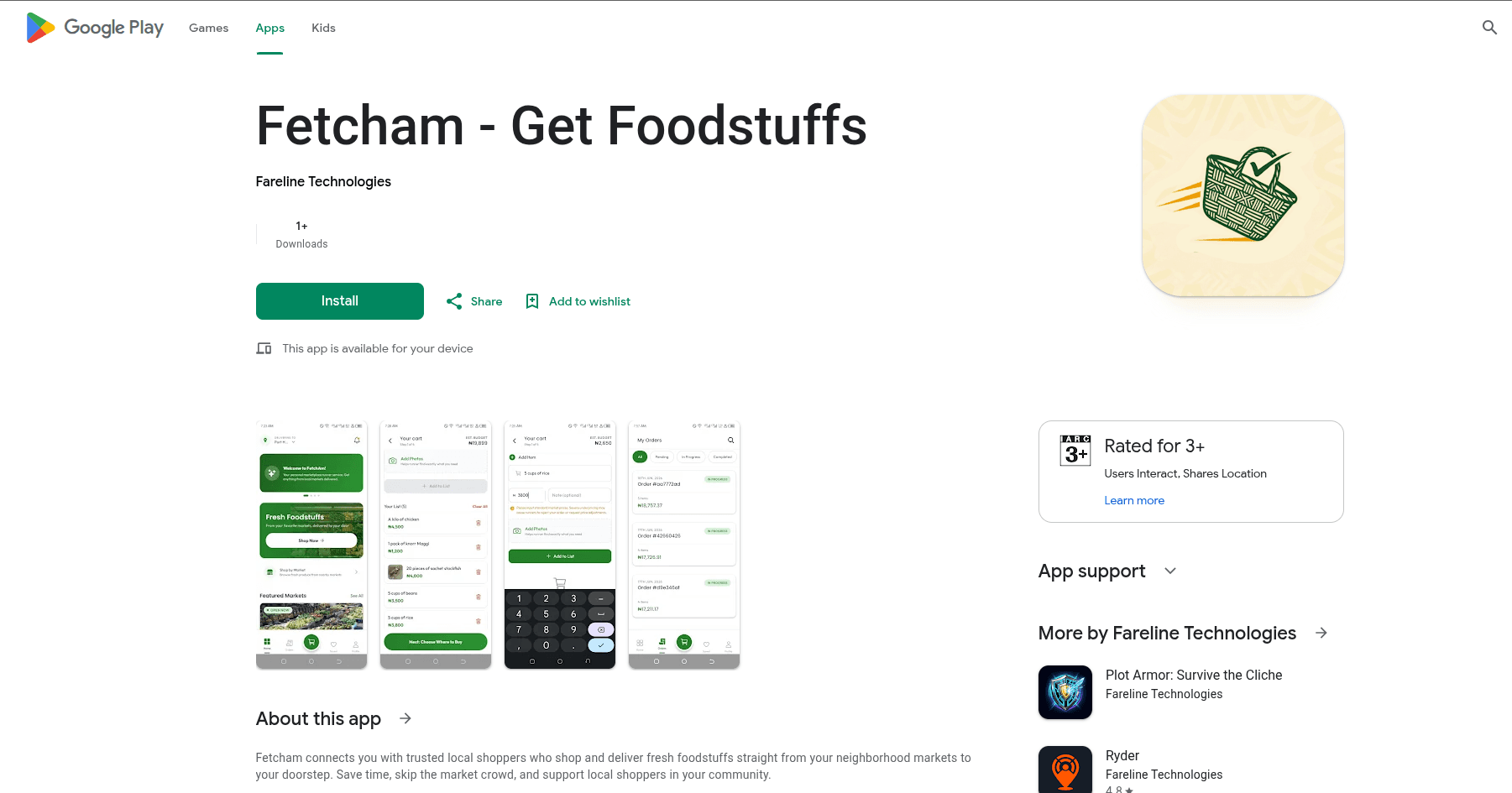 Fetcham — Local Foodstuff & Market Shopping preview
