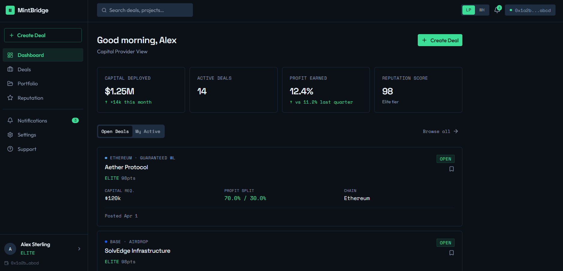 MintBridge - Capital & Access Marketplace — Screenshot 2
