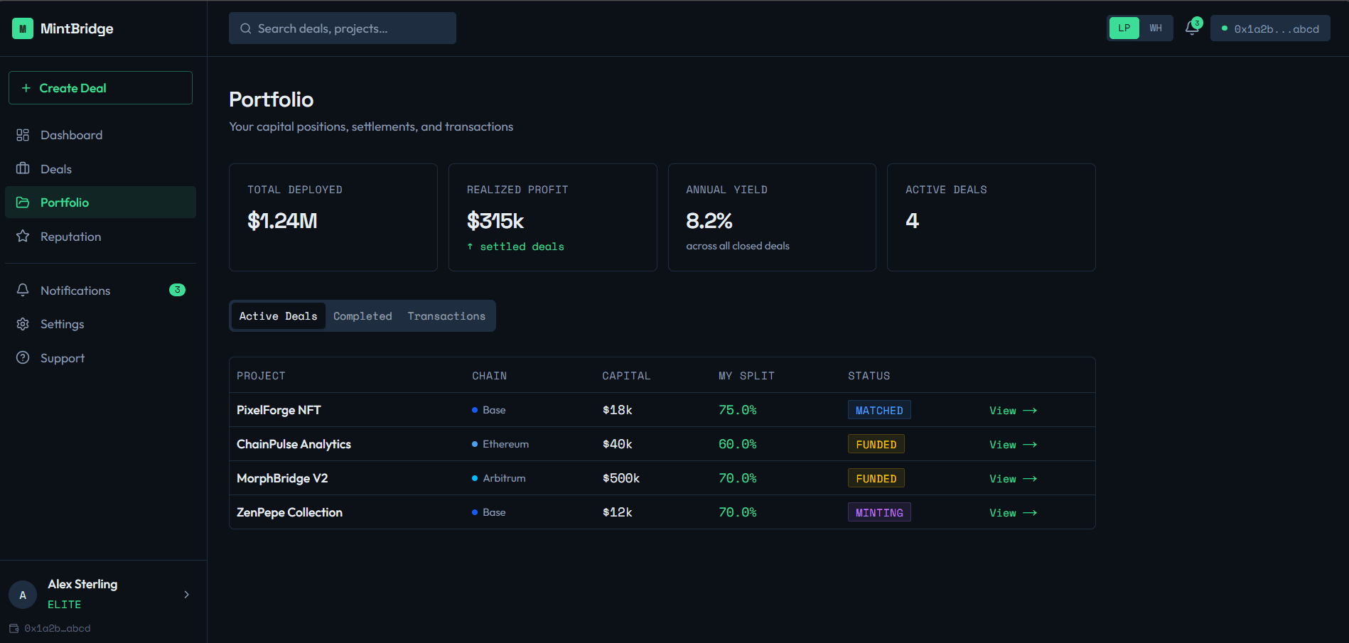MintBridge - Capital & Access Marketplace — Screenshot 3